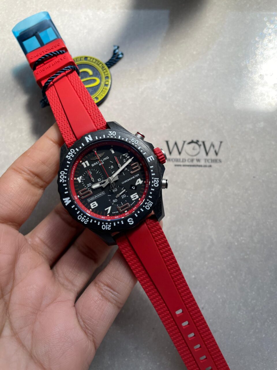 Endurance pro OGF 44mm Black dial Red Rubber Strap quartz movement - Image 6