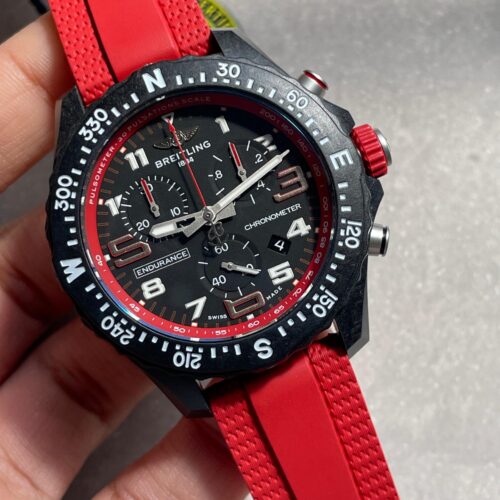 Endurance pro OGF 44mm Black dial Red Rubber Strap quartz movement
