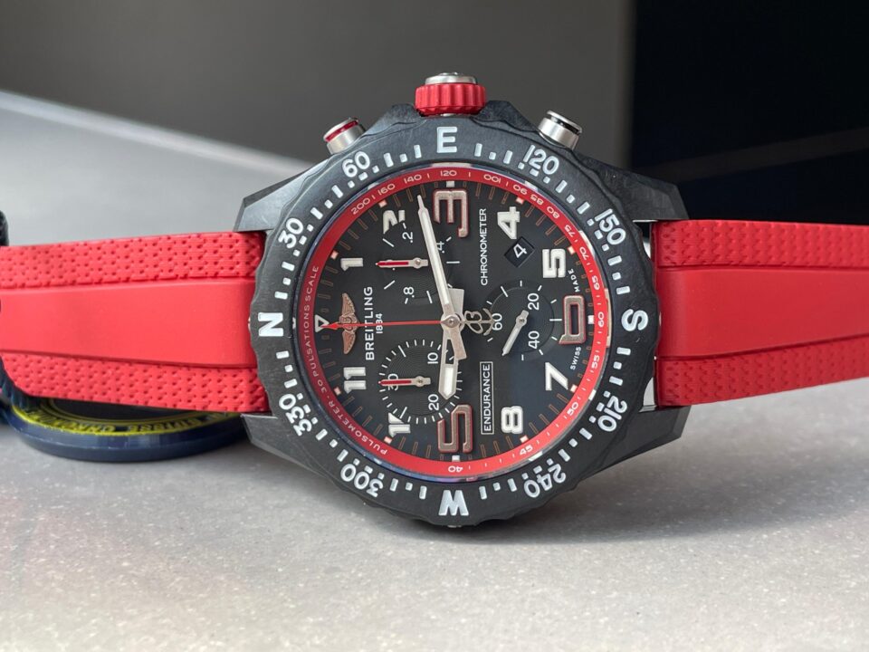 Endurance pro OGF 44mm Black dial Red Rubber Strap quartz movement - Image 4
