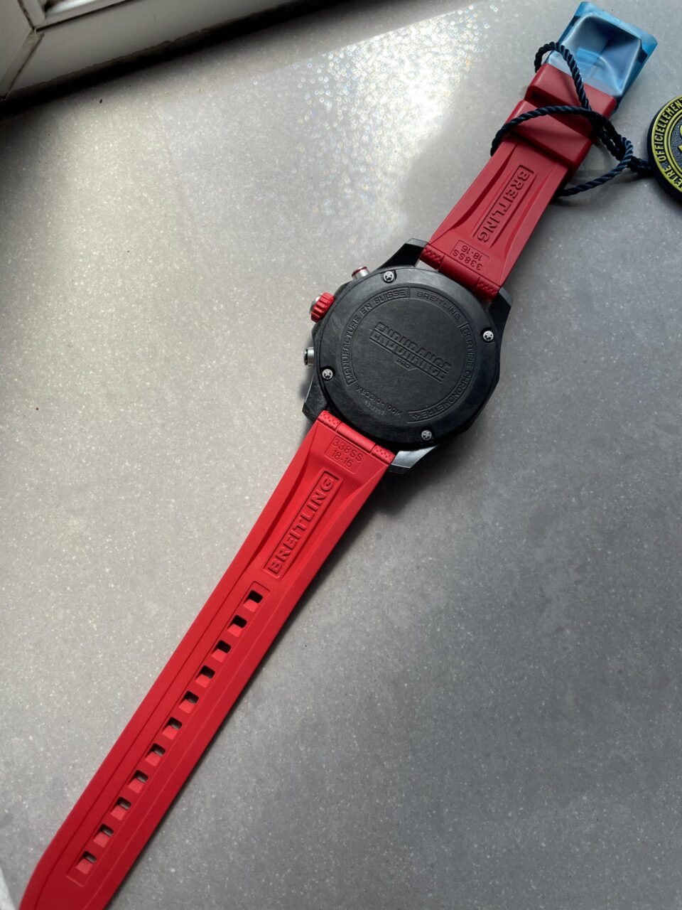 Endurance pro OGF 44mm Black dial Red Rubber Strap quartz movement - Image 12