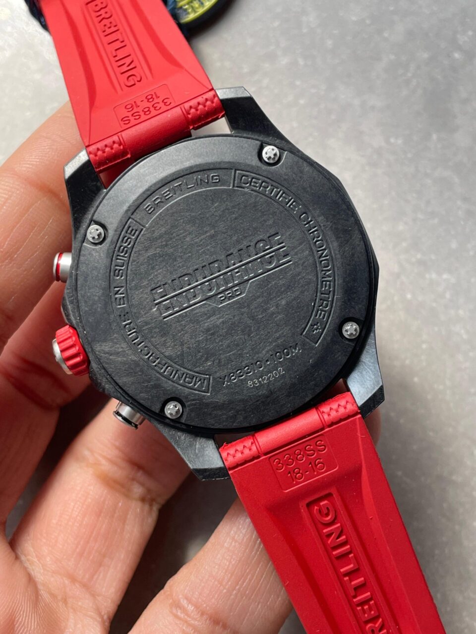 Endurance pro OGF 44mm Black dial Red Rubber Strap quartz movement - Image 11