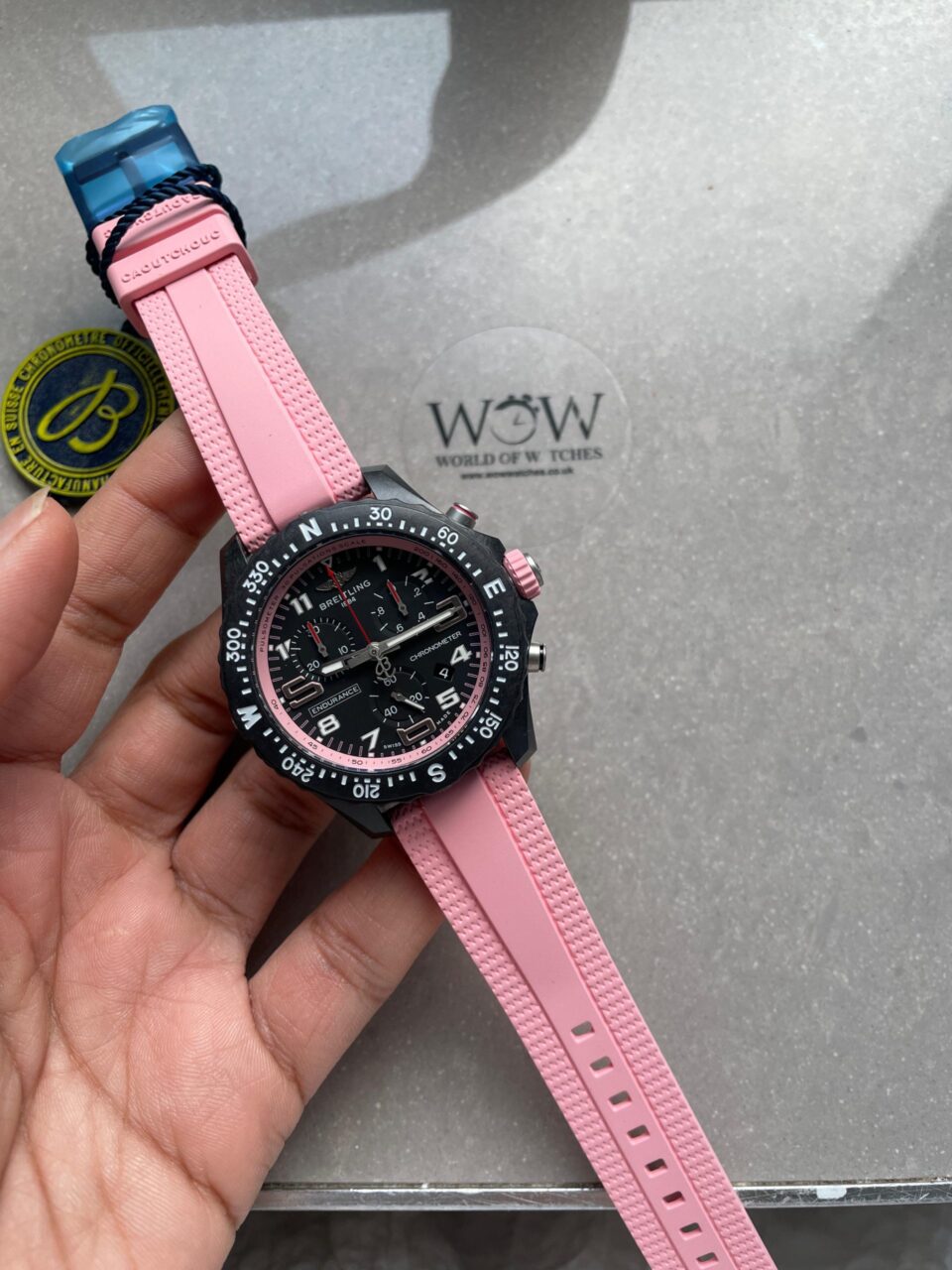 Endurance pro OGF 44mm Black dial Pink Rubber Strap quartz movement - Image 5