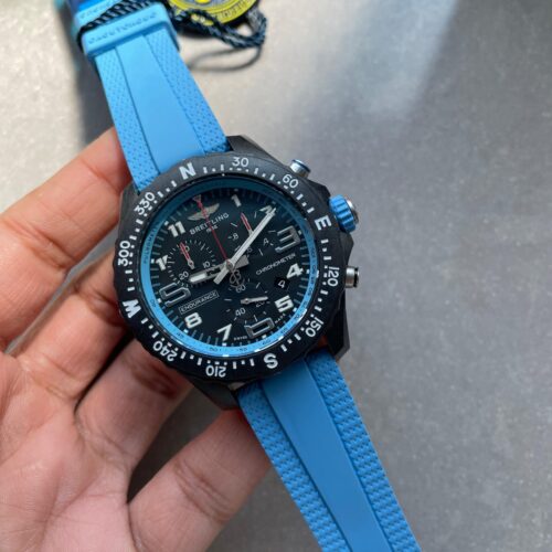 Endurance pro OGF 44mm Black dial Light Blue Rubber Strap quartz movement