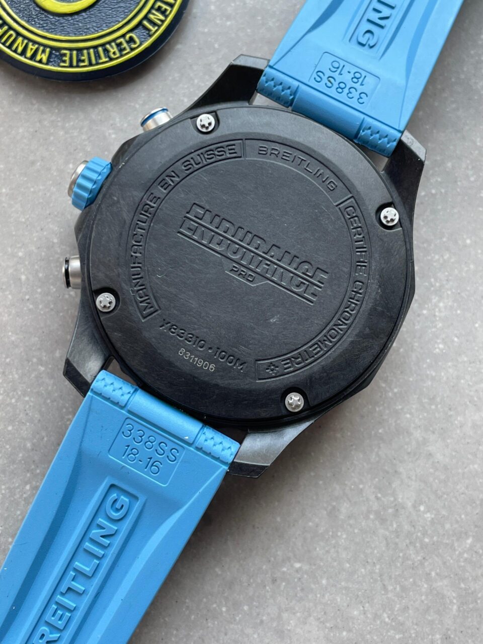 Endurance pro OGF 44mm Black dial Light Blue Rubber Strap quartz movement - Image 14