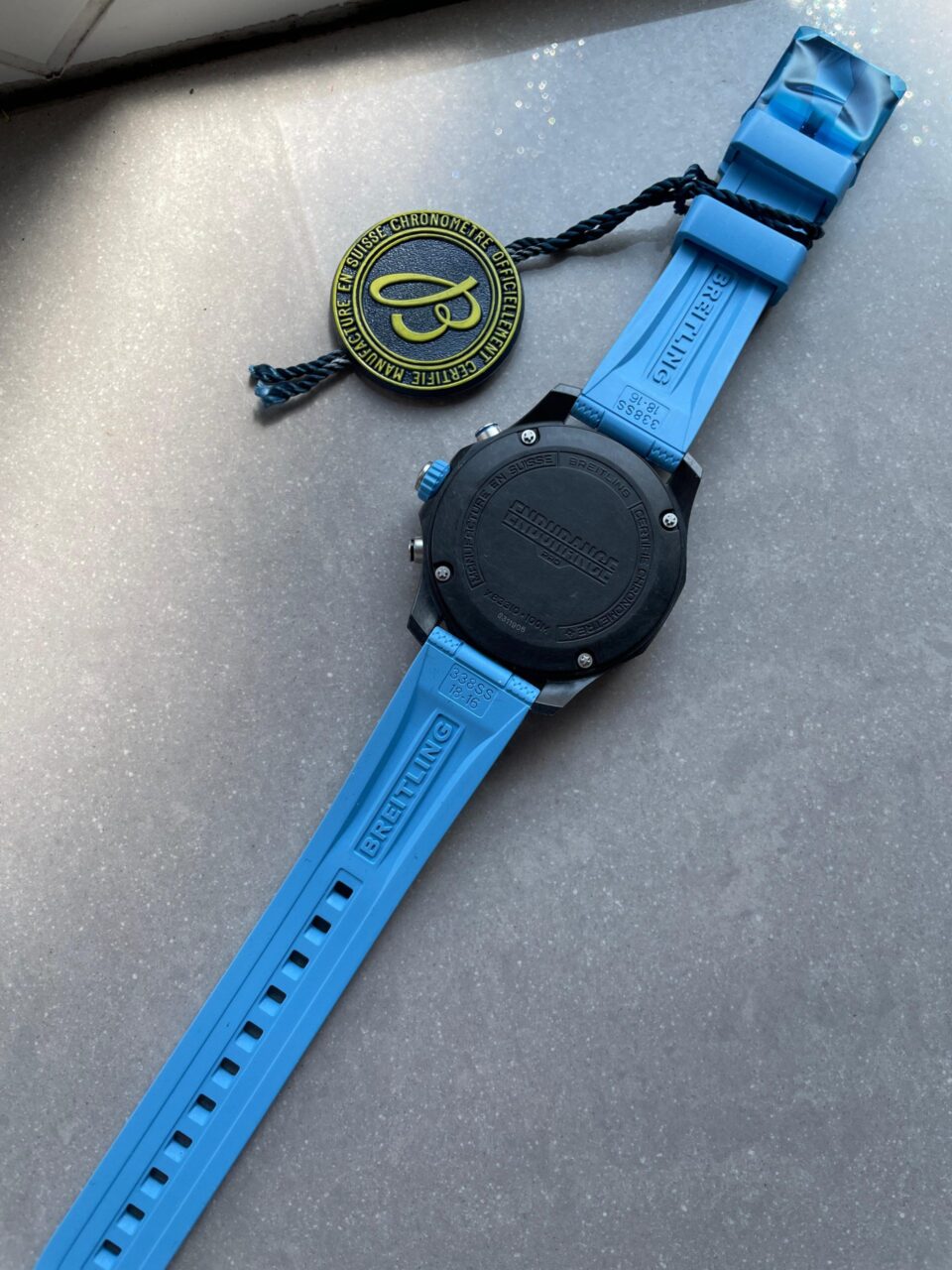 Endurance pro OGF 44mm Black dial Light Blue Rubber Strap quartz movement - Image 15