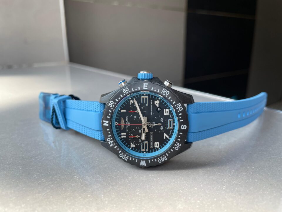 Endurance pro OGF 44mm Black dial Light Blue Rubber Strap quartz movement - Image 9
