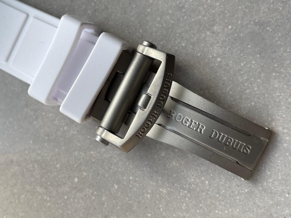Excalibur Titanium Bezel BBR Best Edition Titanium Skeleton Dial on white rubber Strap A2136 Tourbillon V4 - Image 15