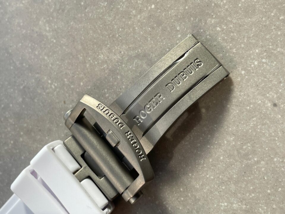 Excalibur Titanium Bezel BBR Best Edition Titanium Skeleton Dial on white rubber Strap A2136 Tourbillon V4 - Image 18