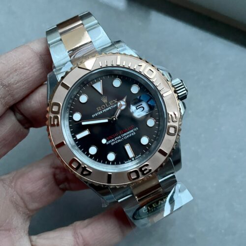 Yacht-Master 116621 SS/RG CF 904L steel Black Dial on SS/RG Bracelet VS3235