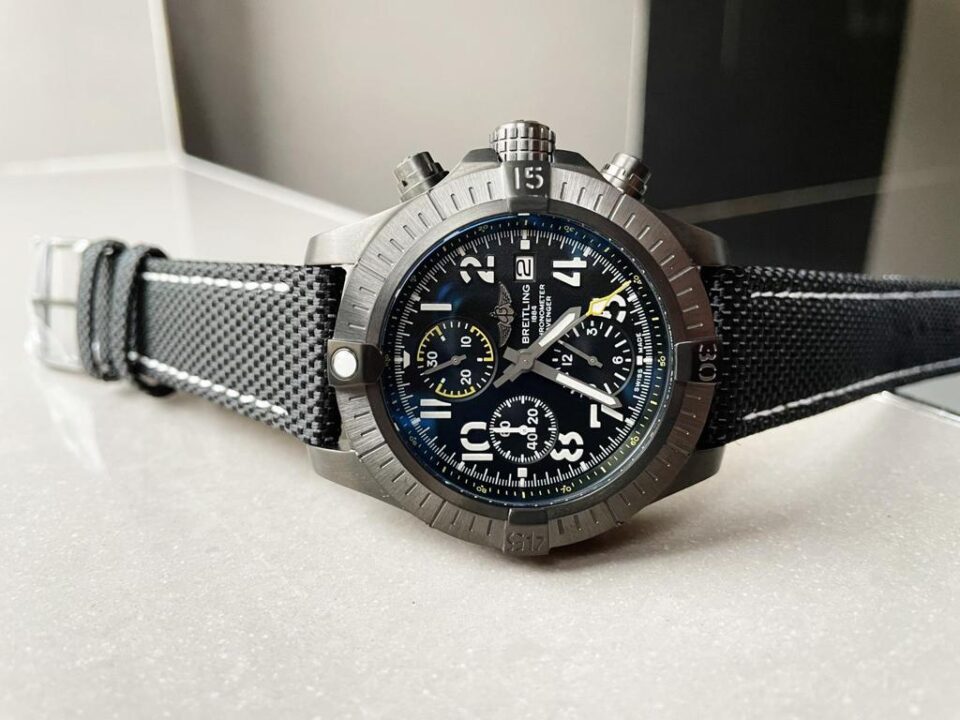 Avenger Bandit DLC GF 1:1 Best Edition Black Dial on Black Nylon Strap A7750 - Image 3