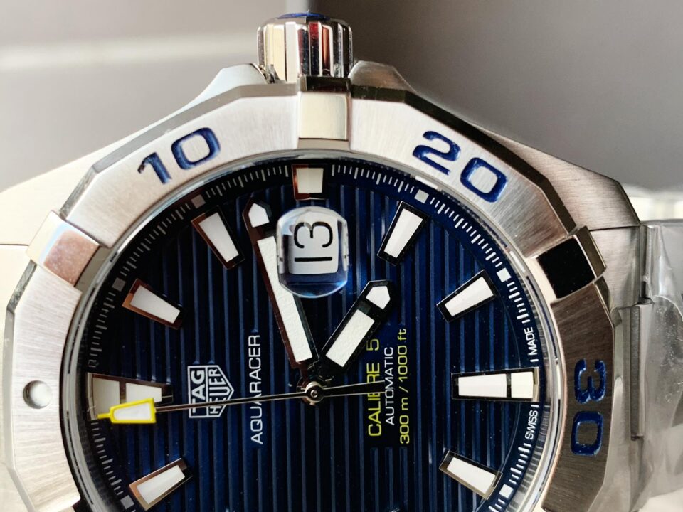 Aquaracer Calibre 5 SS 41mm OGF 1:1 Best Edition steel Bezel Blue Dial on SS Bracelet SW200 - Image 4