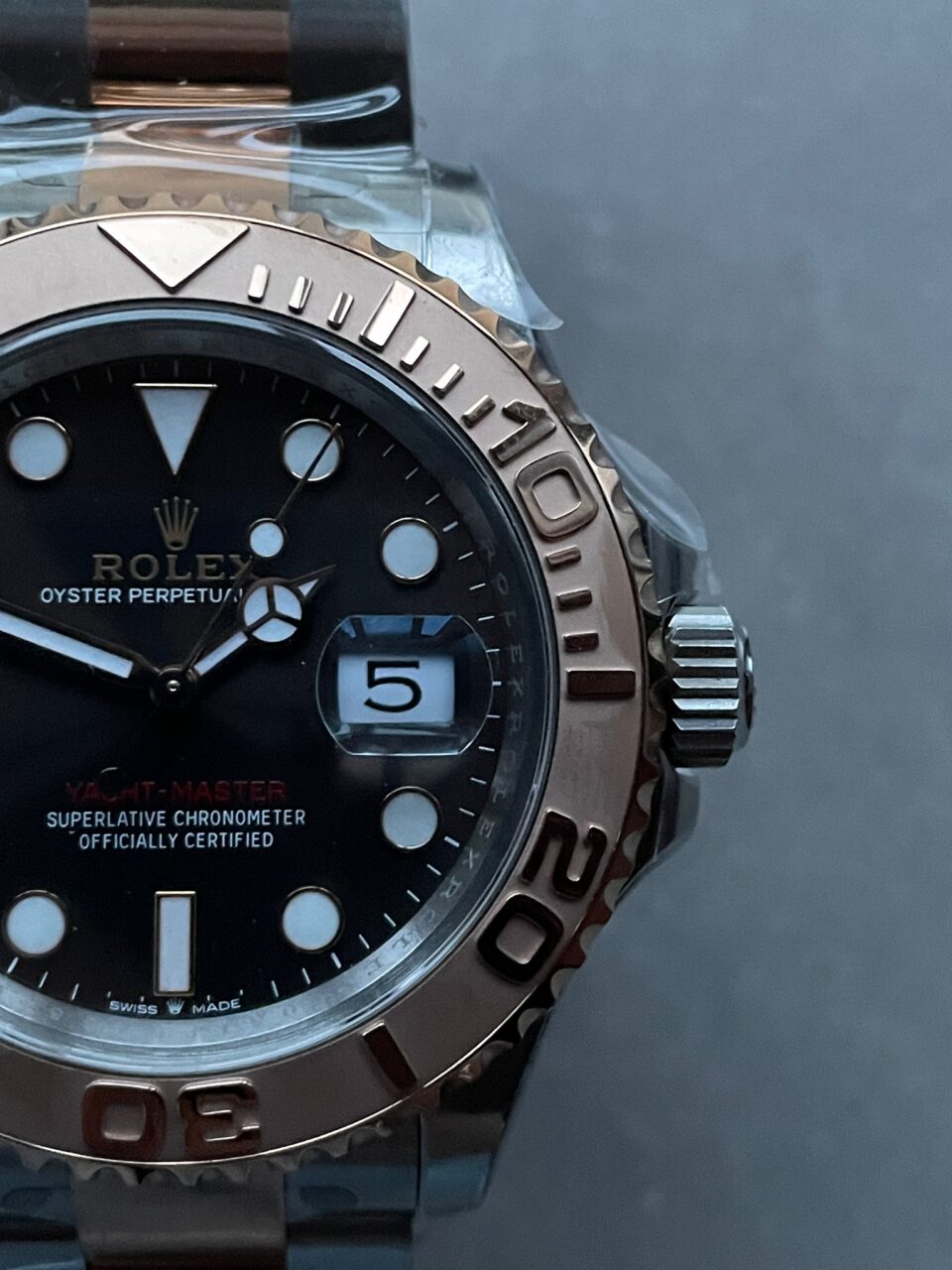 Yacht-Master 116621 SS/RG CF 904L steel Black Dial on SS/RG Bracelet VS3235 - Image 7