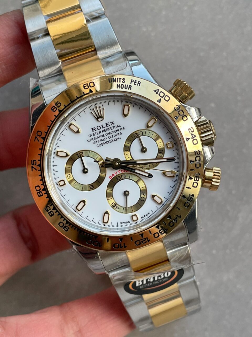 Daytona 116523 BTF SS 904L & YG Yellow Gold White Dial 4130 - Image 3
