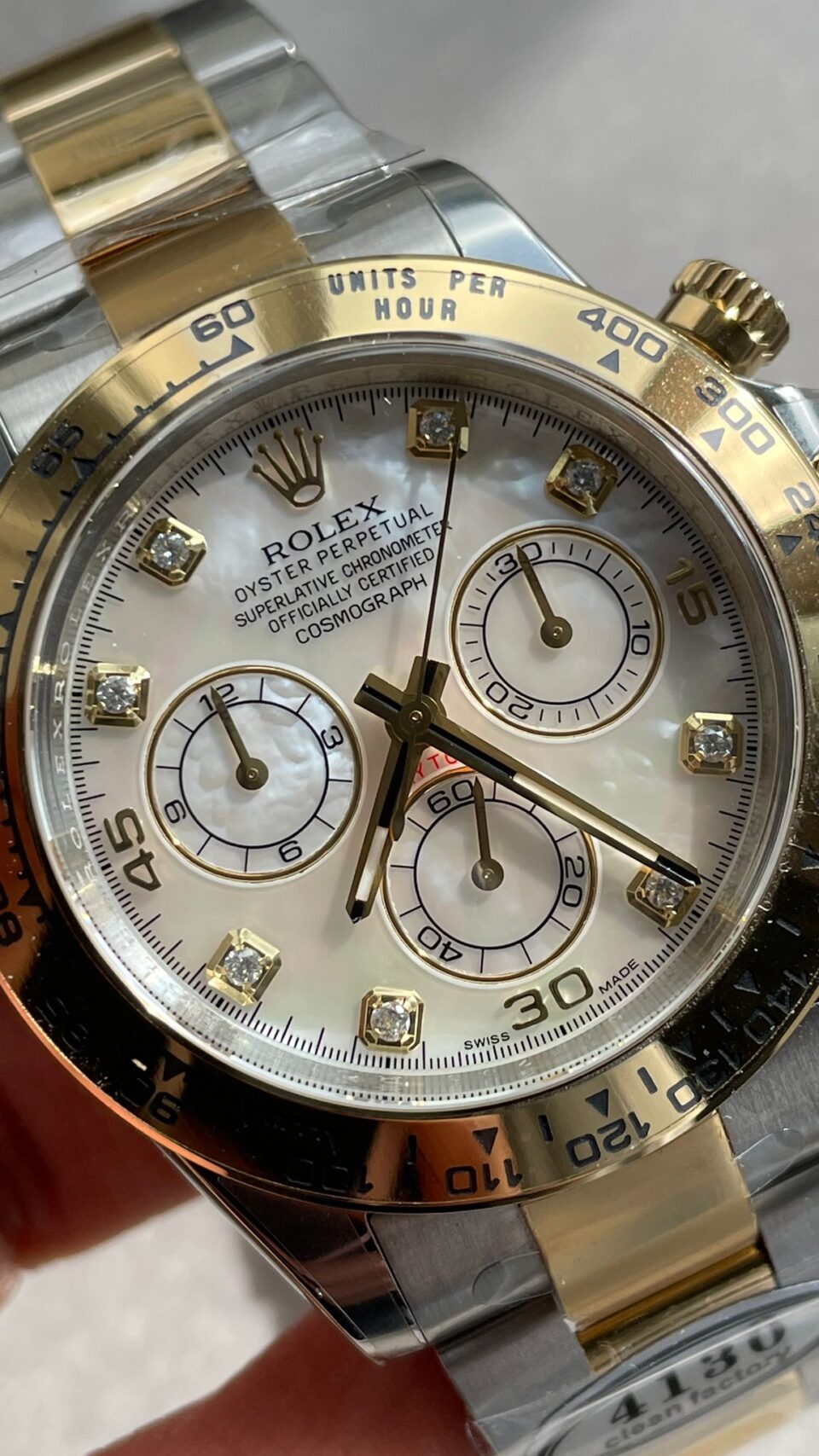 Daytona 116503 Two Tone Yellow Gold Real MOP Diamond Dial Clean 1:1 Best SA4130 - Image 2