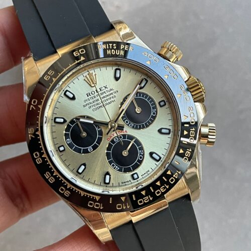 Daytona 116518 BTF 1:1 Best Edition YG/Black Dial on Oysterflex Rubber Strap SA4130 V2