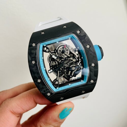 RM055 Real NTPT KVF 1:1 Best Edition Skeleton Dial on White Rubber Strap SEIKO Movement