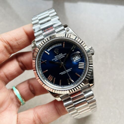 DayDate 40mm 228239 GMF 1:1 Gain Weight SS/tungsten Blue Dial Roman Markers on President Bracelet A3255