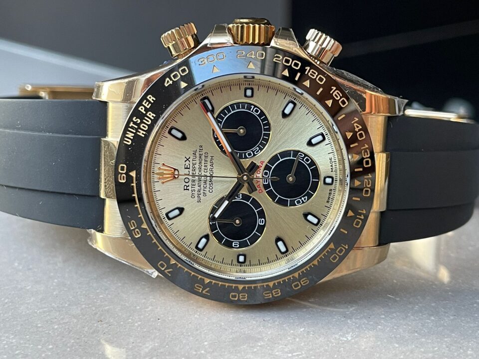 Daytona 116518 BTF 1:1 Best Edition YG/Black Dial on Oysterflex Rubber Strap SA4130 V2 - Image 8