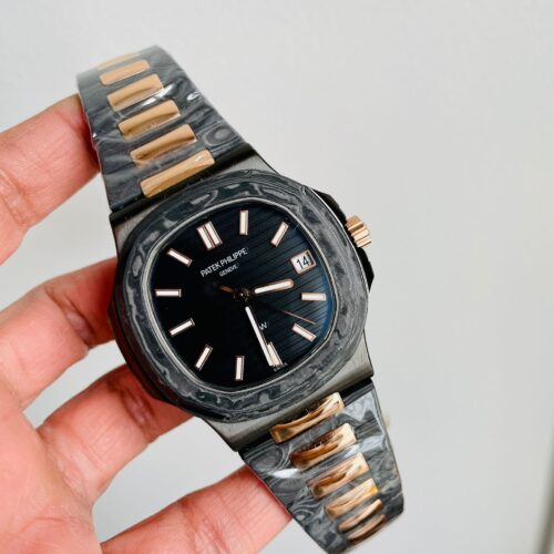 Nautilus 5711 DIW Carbon DIWF 1:1 Best Edition Black Textured Dial on Carbon/RG Bracelet 324CS