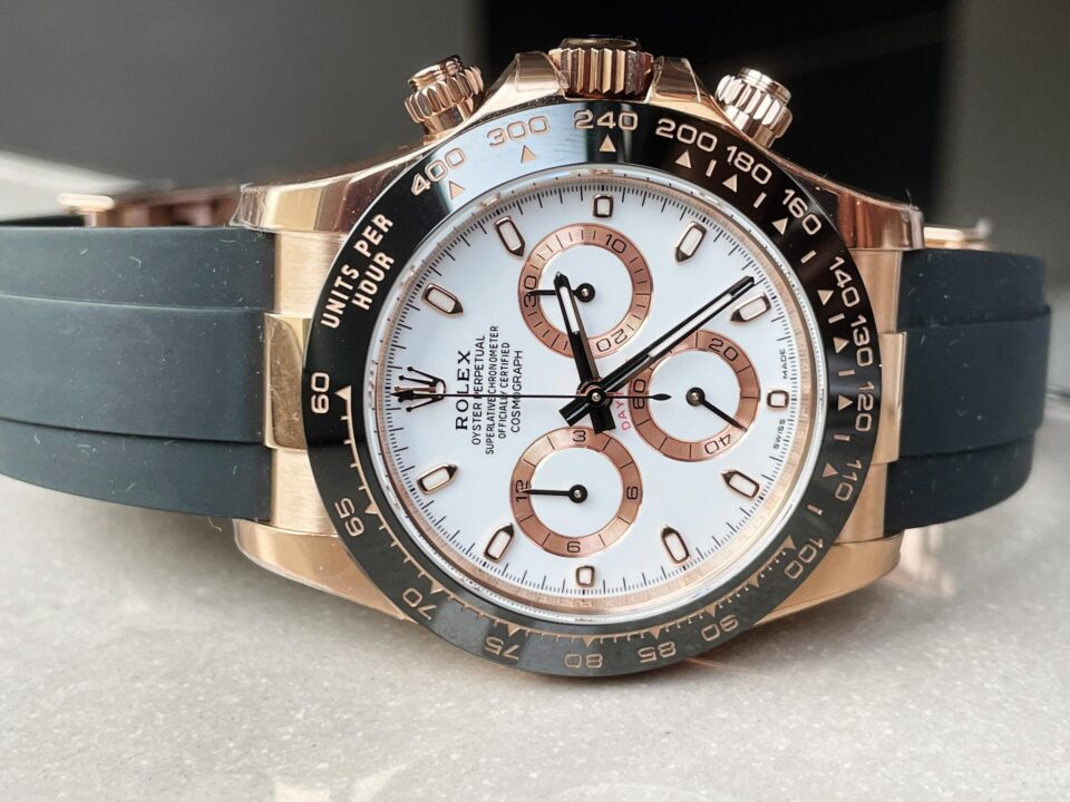 Daytona 116515 RG BTF 1:1 Best Edition White Dial on Oysterflex Rubber Strap SA4130 - Image 5