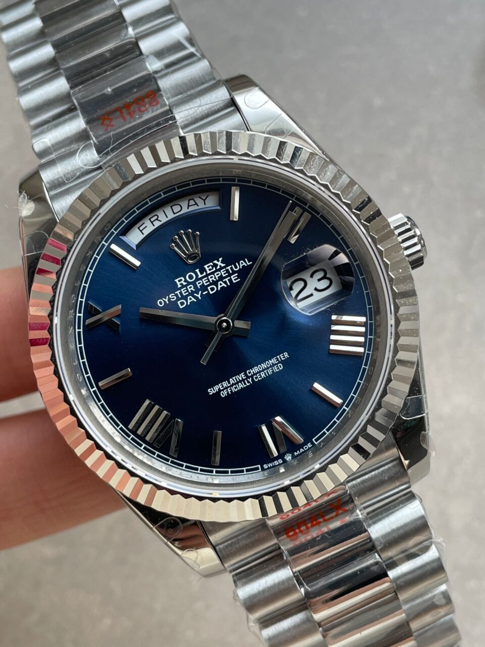 DayDate 40mm 228239 GMF 1:1 Gain Weight SS/tungsten Blue Dial Roman Markers on President Bracelet A3255 - Image 2