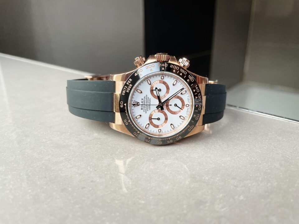 Daytona 116515 RG BTF 1:1 Best Edition White Dial on Oysterflex Rubber Strap SA4130 - Image 9
