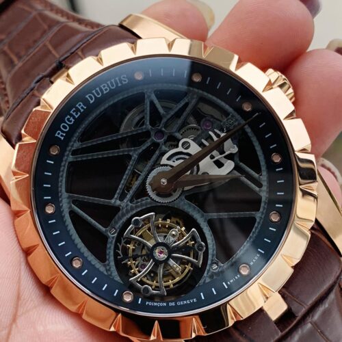 Excalibur Rddbex0392 RG BBR Best Edition Skeleton Dial on Brown Leather Strap A2136 Tourbillon