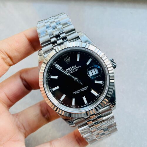 DateJust 41 SS VS Factory 1:1 Best Edition 904L Steel Black Dial on SS Jubilee bracelet