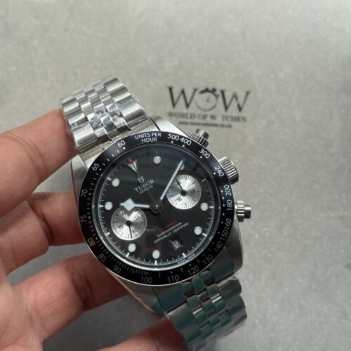 Black Bay Chrono M79360N SS ZF 1:1 Best Edition Black Dial On SS Bracelet DD7750