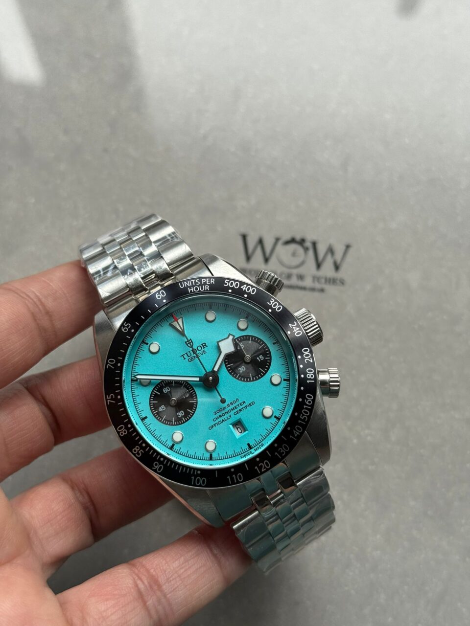Black Bay Chrono M79360N SS ZF 1:1 Best Edition Tiffany Blue Dial On SS Bracelet DD7750 - Image 3