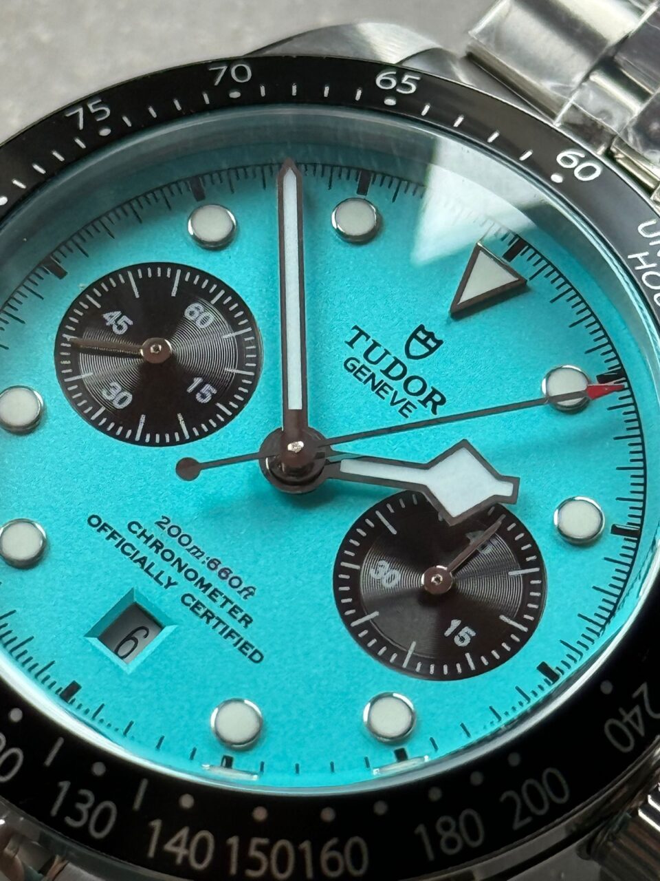 Black Bay Chrono M79360N SS ZF 1:1 Best Edition Tiffany Blue Dial On SS Bracelet DD7750 - Image 7