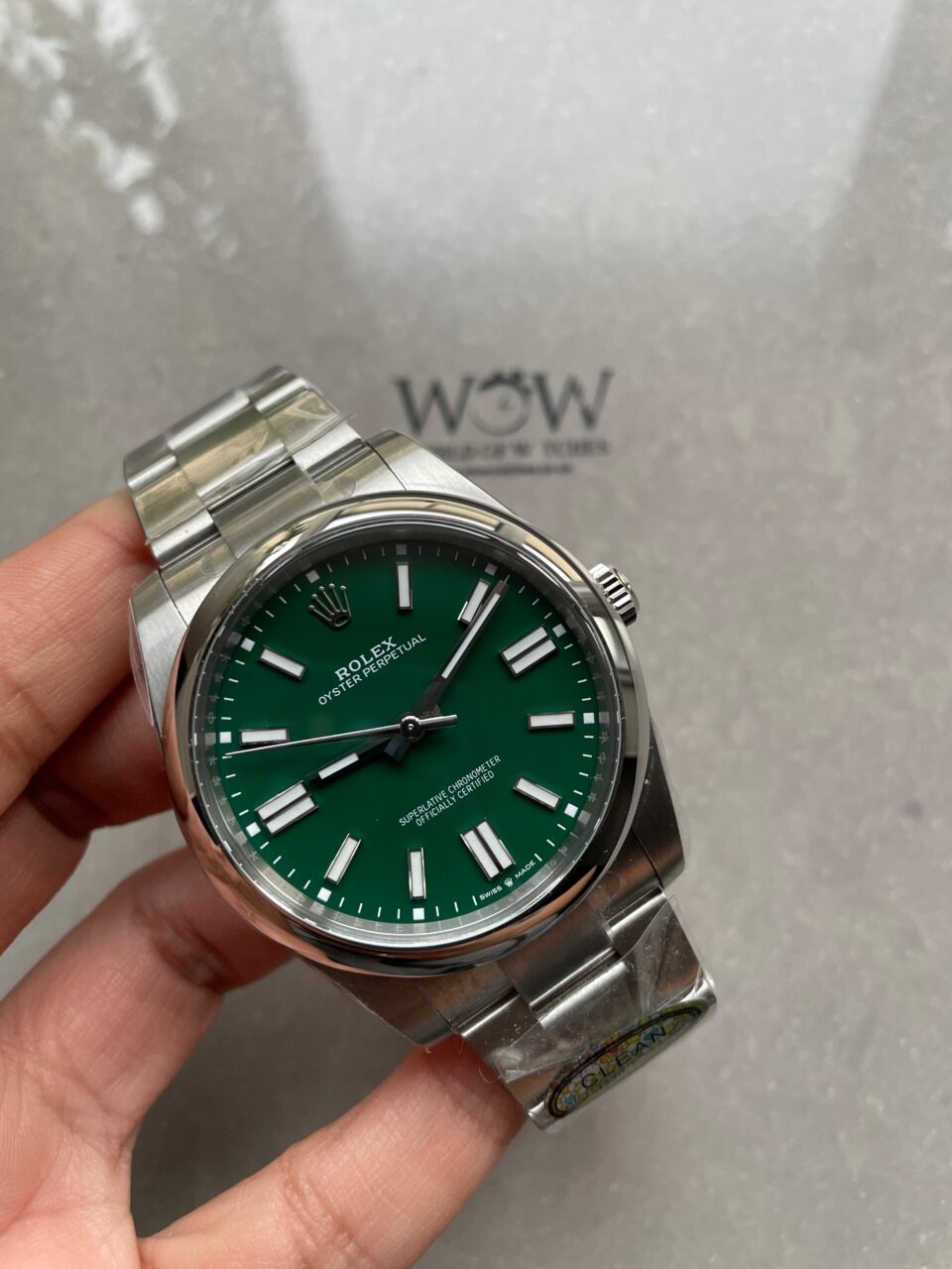 Oyster Perpetual 124300 41mm 904L Clean 1:1 Best Edition Green Dial On SS Bracelet VR3230