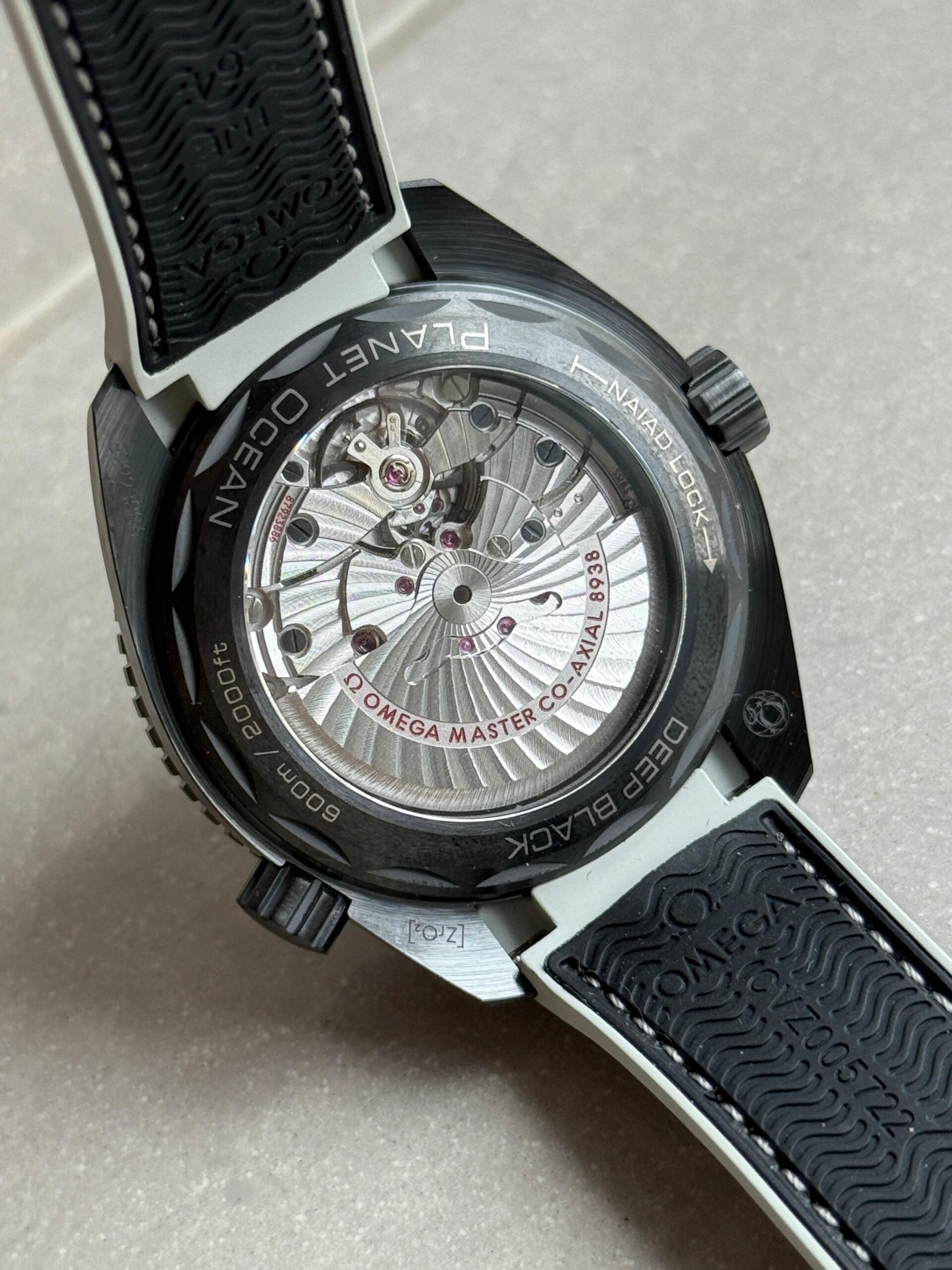 Planet Ocean 45.5mm GMT Worldtimer Real Ceramic VSF 1:1 Best Edition Black Dial On Black Rubber Strap Super Clone 8938 - Image 12