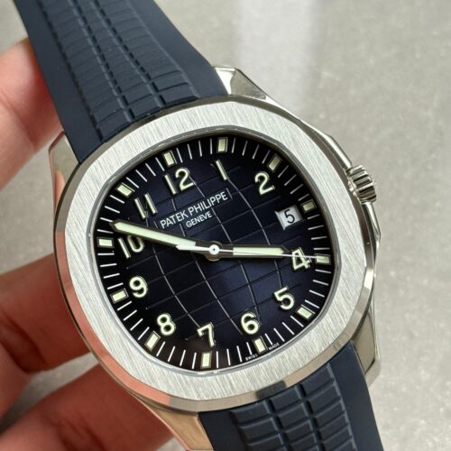 Aquanaut 5168G 42mm SS DDF 1:1 Best Edition Blue Dial on Blue Rubber Strap DD330 Super Clone (Weighted)