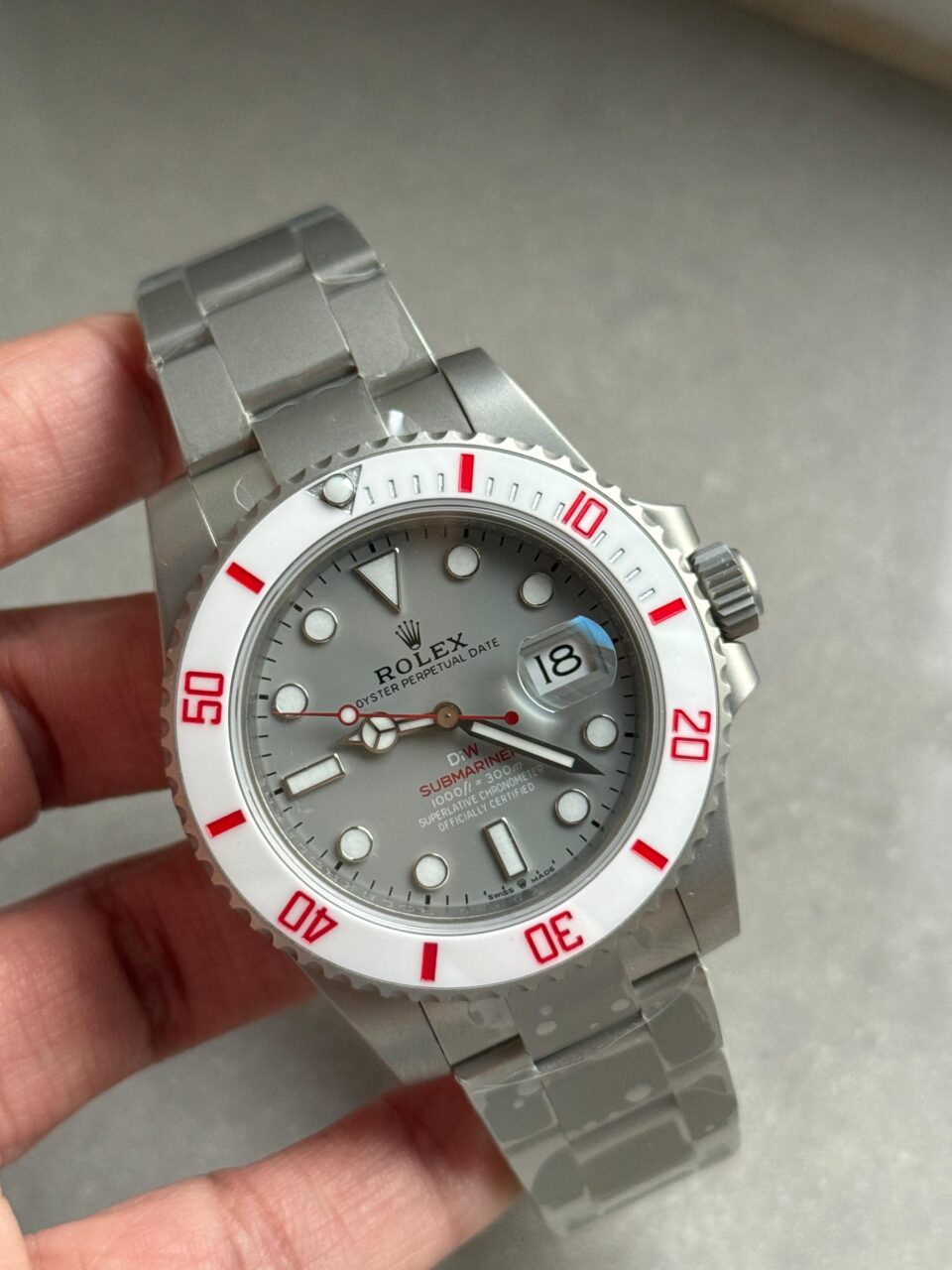 Submariner DIW Sandblasted VSF 1:1 Best Edition Grey Dial on SS Bracelet VS3135 - Image 2