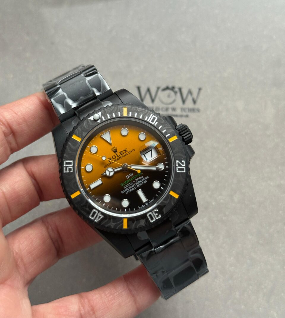 Submariner DIW DLC VSF 1:1 Best Edition Black/Orange Dial on DLC Bracelet VS3135 - Image 9
