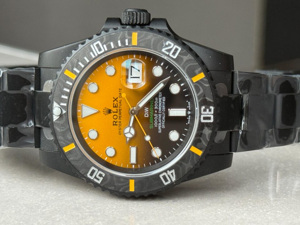 Submariner DIW DLC VSF 1:1 Best Edition Black/Orange Dial on DLC Bracelet VS3135 - Image 10