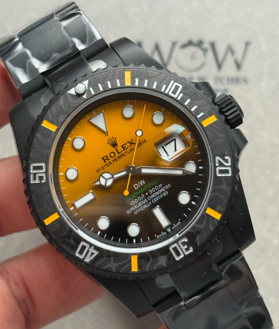 Submariner DIW DLC VSF 1:1 Best Edition Black/Orange Dial on DLC Bracelet VS3135 - Image 11