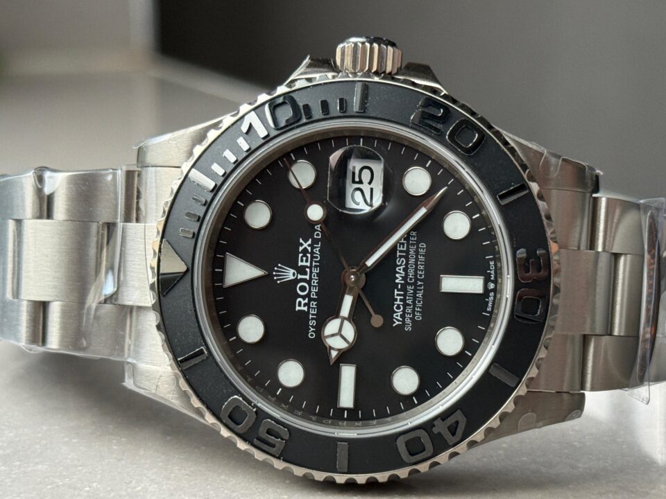 Yacht-Master 226627 Titanium QF 1:1 Best Edition Black Dial on Titanium Bracelet VR3235 - Image 4