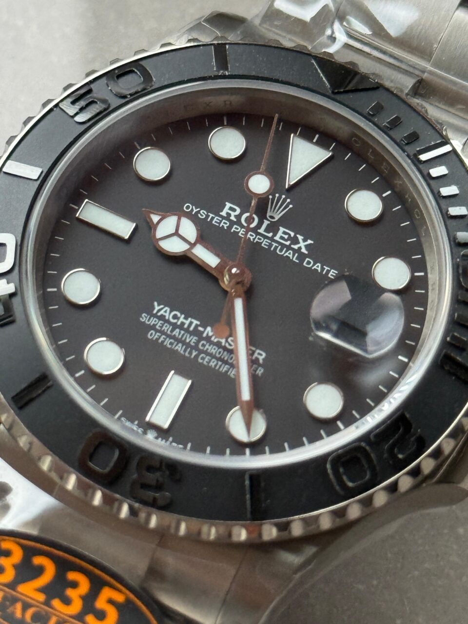 Yacht-Master 226627 Titanium QF 1:1 Best Edition Black Dial on Titanium Bracelet VR3235 - Image 3