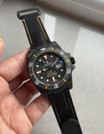 Submariner DIW Carbon VSF 1:1 Best Edition Black/Yellow Dial on Black Nylon Strap VS3135