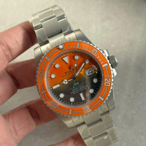 Submariner DIW Sandblasted VSF 1:1 Best Edition Orange Grey Dial on SS Bracelet VS3135