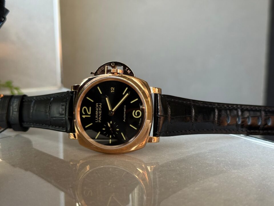 PAM908 Luminor Due VSF Best Edition Black Dial on Black Leather Strap AXXXIV - Image 13