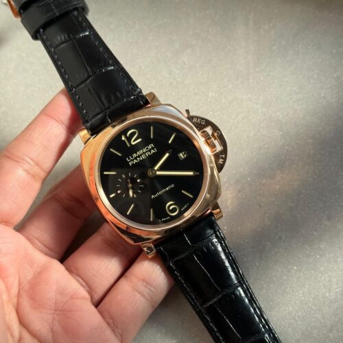 PAM908 Luminor Due VSF Best Edition Black Dial on Black Leather Strap AXXXIV