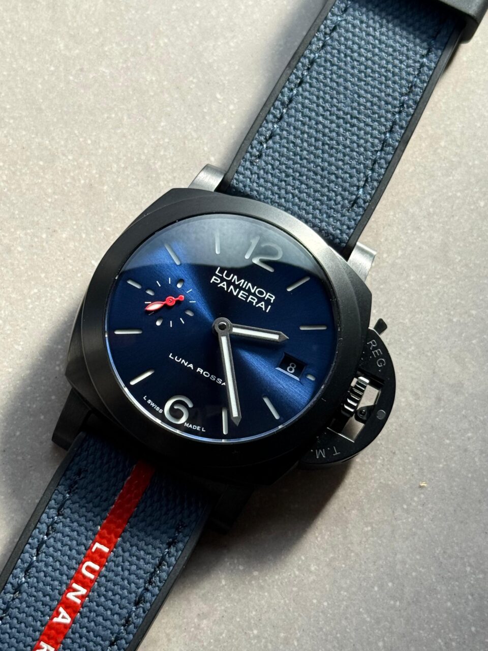 PAM1408 Z DLC VSF 1:1 Baest Edition Blue Dial on Blue Rubber Strap Asian P900 - Image 3