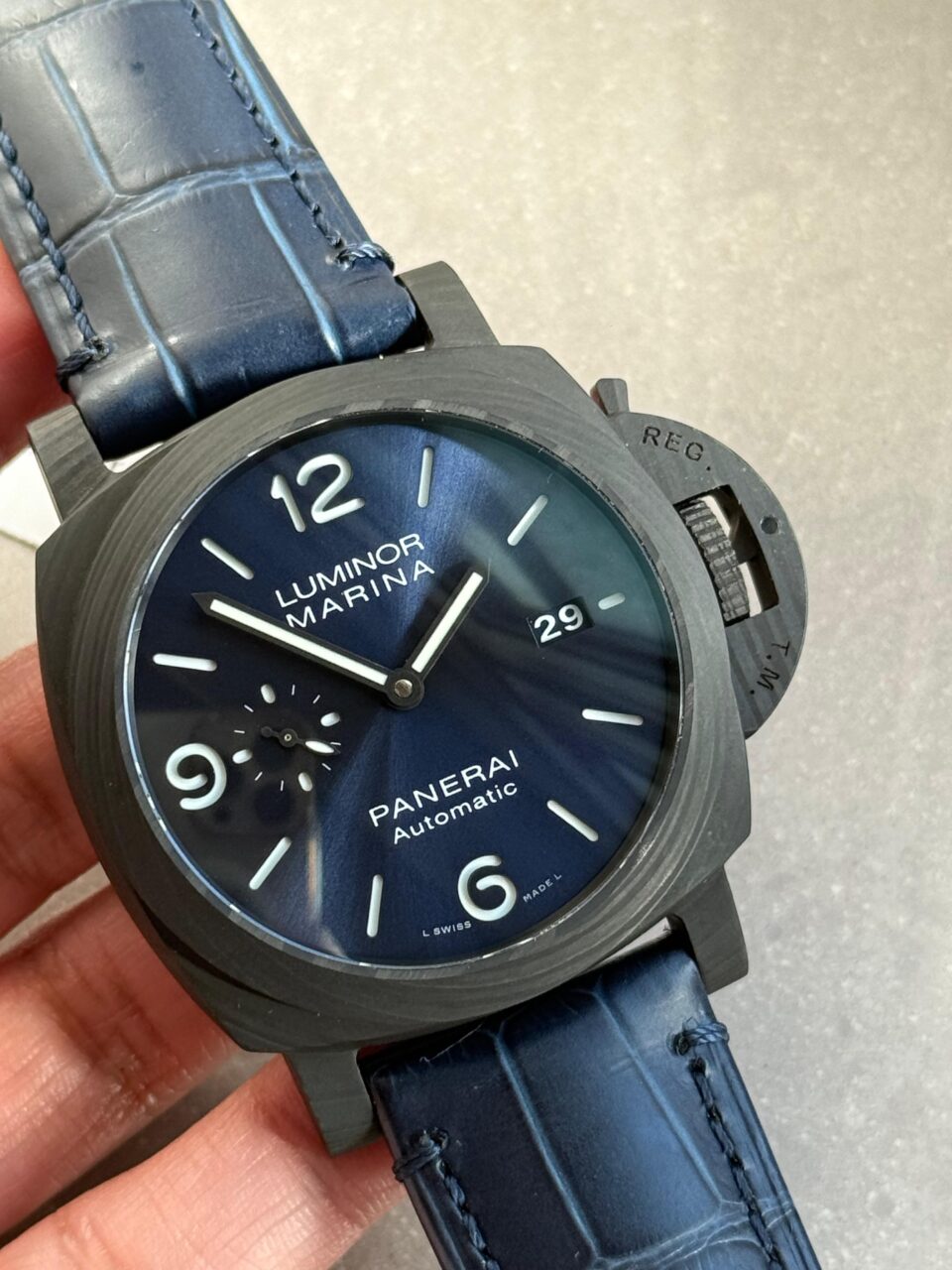 PAM1664 Carbotech VSF 1:1 Best Edition on Blue Leather Strap P.9010 - Image 2
