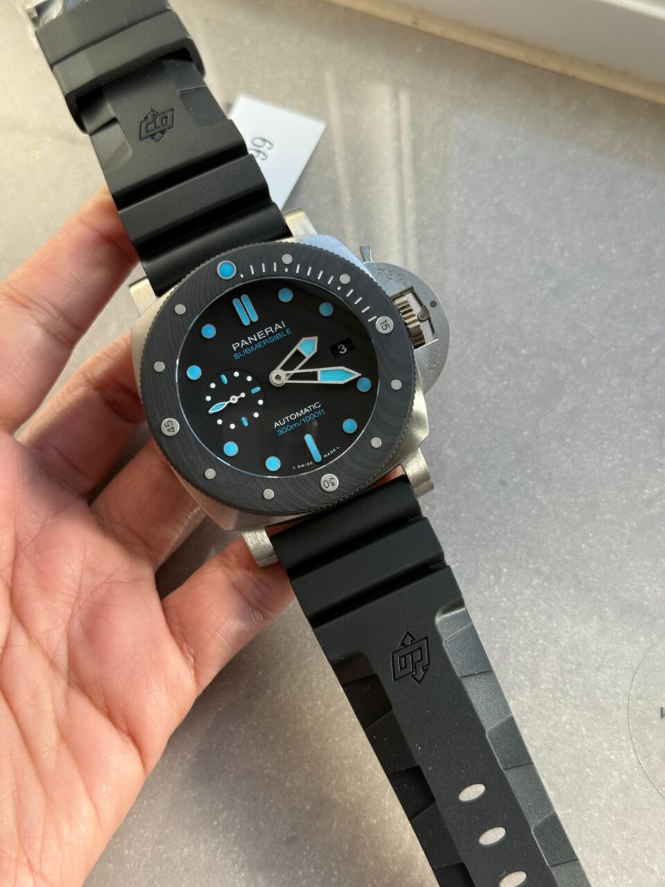 PAM799 Submersible BMG tech VSF 1:1 best edition on black rubber strap - Image 2