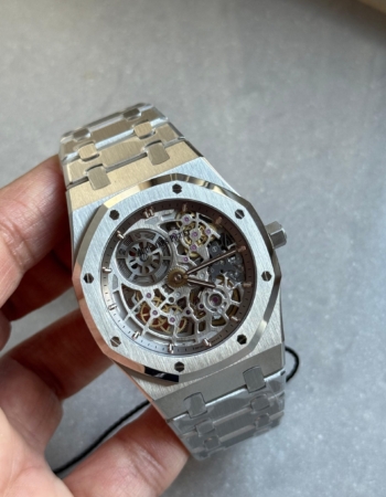 Royal Oak Openworked 16204 SS ZF 1:1 Best Edition Skeleton Dial on SS Bracelet A7124