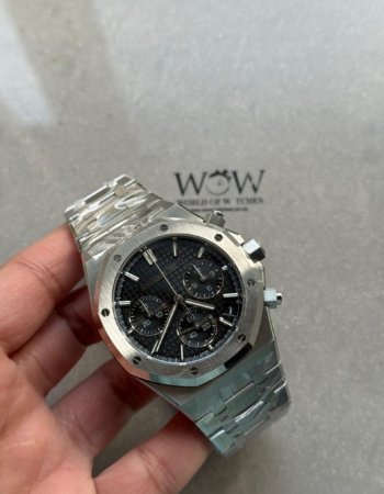 Royal Oak Chrono 26240 SS DDF 1:1 Best Edition Black Dial on SS Bracelet DD4401