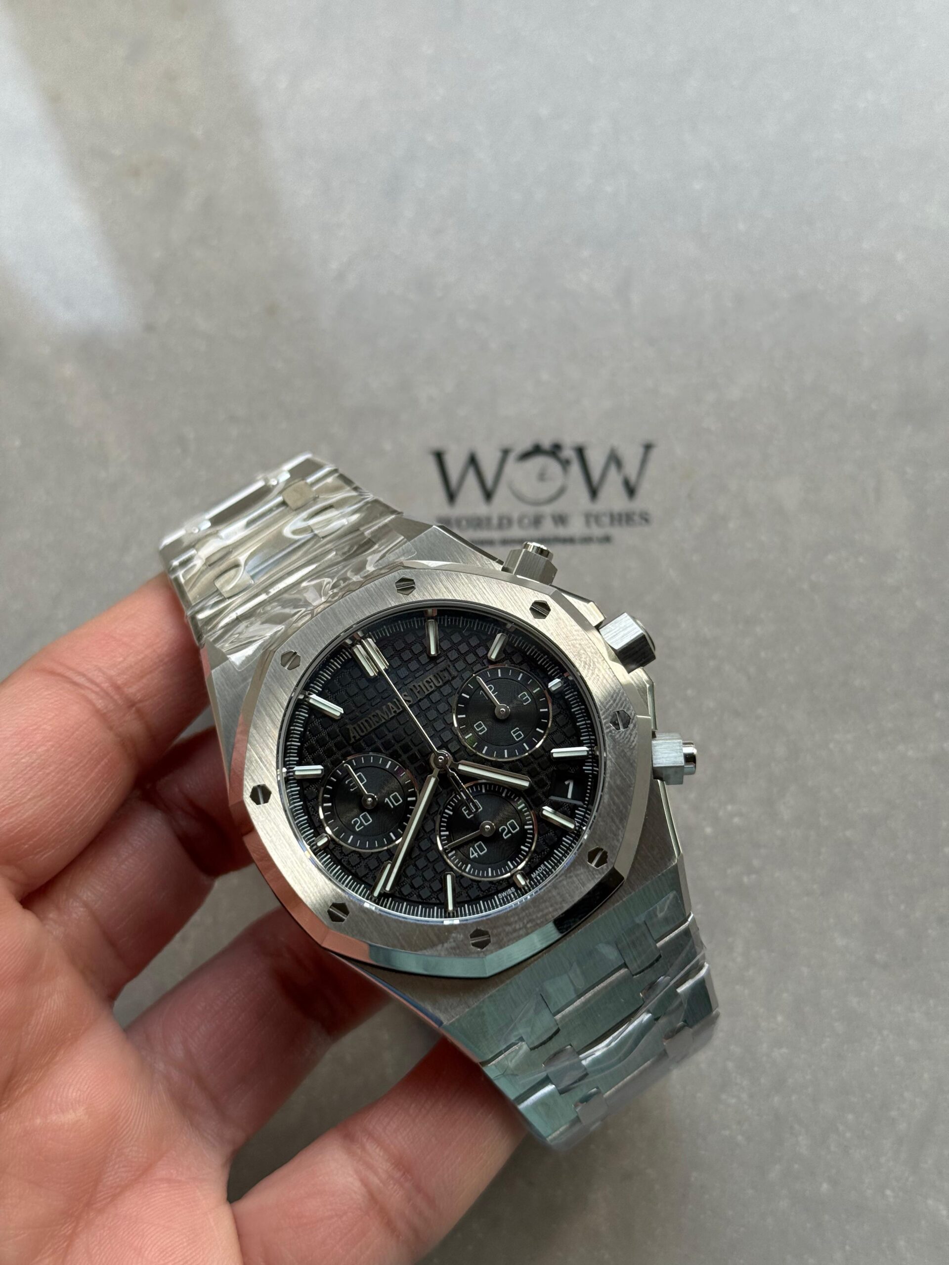 Royal Oak Chrono 26240 SS DDF 1:1 Best Edition Black Dial on SS Bracelet DD4401